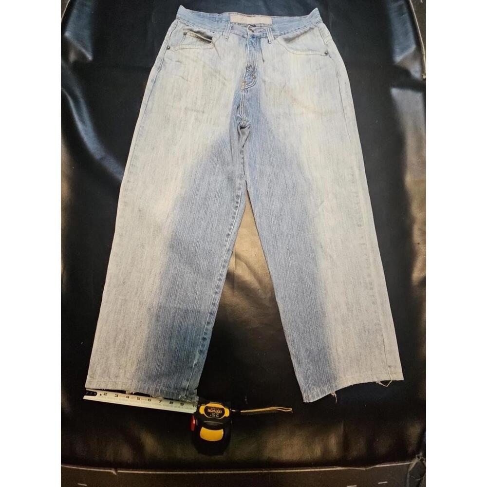 Baggy Wide Leg Y2k Skater Style Delf Sports Wear 36x34 Vintage Jeans 2000s